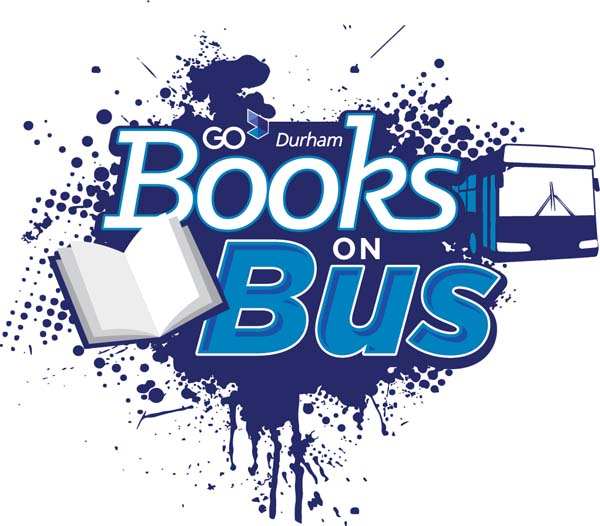 image of books on bus